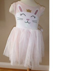 Toddler Girls Lilt Pale Pink BUNNY Tutu Dress Size 2T 3T 4T NWT Easter Glitter